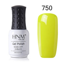 Load image into Gallery viewer, HNM 8ml New Green Yellow Color UV Gel Nail Polish Varnish Soak Off LED Lamp Hybird GelLak For Manicure Nail Art Stamping Lacquer
