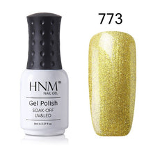 Load image into Gallery viewer, HNM 8ml New Green Yellow Color UV Gel Nail Polish Varnish Soak Off LED Lamp Hybird GelLak For Manicure Nail Art Stamping Lacquer
