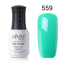 Load image into Gallery viewer, HNM 8ml New Green Yellow Color UV Gel Nail Polish Varnish Soak Off LED Lamp Hybird GelLak For Manicure Nail Art Stamping Lacquer
