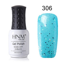 Load image into Gallery viewer, HNM 8ml New Green Yellow Color UV Gel Nail Polish Varnish Soak Off LED Lamp Hybird GelLak For Manicure Nail Art Stamping Lacquer
