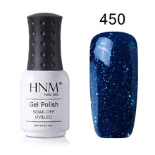 Load image into Gallery viewer, HNM 8ml New Green Yellow Color UV Gel Nail Polish Varnish Soak Off LED Lamp Hybird GelLak For Manicure Nail Art Stamping Lacquer
