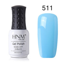 Load image into Gallery viewer, HNM 8ml New Green Yellow Color UV Gel Nail Polish Varnish Soak Off LED Lamp Hybird GelLak For Manicure Nail Art Stamping Lacquer
