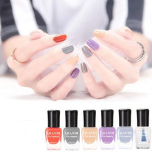 Load image into Gallery viewer, 6PCS/Set Nail Gel Polish Semi Permanent Hybrid Nail Polish Colors Gel Nail Lacquer Varnishes Soak Off UV Nail Paint Gel
