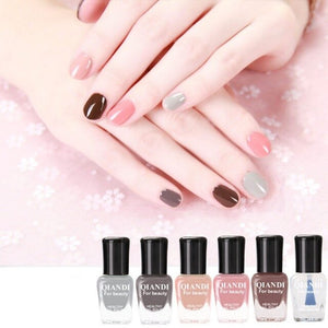 6PCS/Set Nail Gel Polish Semi Permanent Hybrid Nail Polish Colors Gel Nail Lacquer Varnishes Soak Off UV Nail Paint Gel