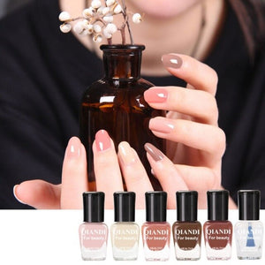 6PCS Nail Gel Polish Semi Permanent Hybrid Nail Polish Colors Gel Nail Lacquer Varnishes Soak Off UV Nail Paint Gel