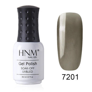 HNM New 8ml Glacier Black UV Gel Nail Polish Narl Art Hybrid Varnish Matt Top LED Lamp Semi Permanent Paint Lucky Lacquer Enamel