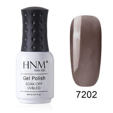 Load image into Gallery viewer, HNM New 8ml Glacier Black UV Gel Nail Polish Narl Art Hybrid Varnish Matt Top LED Lamp Semi Permanent Paint Lucky Lacquer Enamel
