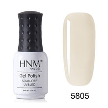 Load image into Gallery viewer, HNM New 8ml Glacier Black UV Gel Nail Polish Narl Art Hybrid Varnish Matt Top LED Lamp Semi Permanent Paint Lucky Lacquer Enamel
