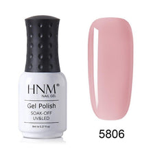 Load image into Gallery viewer, HNM New 8ml Glacier Black UV Gel Nail Polish Narl Art Hybrid Varnish Matt Top LED Lamp Semi Permanent Paint Lucky Lacquer Enamel
