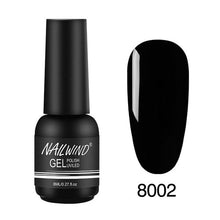 Load image into Gallery viewer, 8ML UV Gel Nail Polish Pure Colors Gel Nail Varnish Semi Permanent Base top Need UV Lamp Every thing For Manicure Paint  Design
