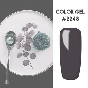 Bukio  Nail Polish Pure Color Semi Permanent Base top Need UV LED lamp For Manicure Varnish Paint Hybrid ROSALIND nail gel