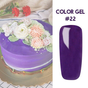 Bukio  Nail Polish Pure Color Semi Permanent Base top Need UV LED lamp For Manicure Varnish Paint Hybrid ROSALIND nail gel