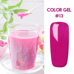 Bukio  Nail Polish Pure Color Semi Permanent Base top Need UV LED lamp For Manicure Varnish Paint Hybrid ROSALIND nail gel