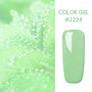 Bukio  Nail Polish Pure Color Semi Permanent Base top Need UV LED lamp For Manicure Varnish Paint Hybrid ROSALIND nail gel