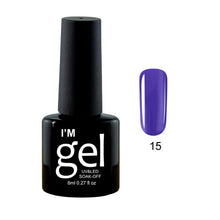 Load image into Gallery viewer, Verntion 8Ml Pure 29 Colors UV Gel Nail Polish High Quality Lucky LED Varnish Primers Top LED Hybrid Semi Permanent Paint Gellak
