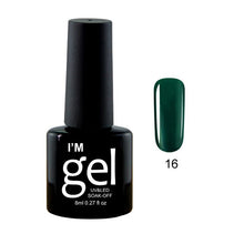 Load image into Gallery viewer, Verntion 8Ml Pure 29 Colors UV Gel Nail Polish High Quality Lucky LED Varnish Primers Top LED Hybrid Semi Permanent Paint Gellak

