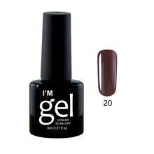 Load image into Gallery viewer, Verntion 8Ml Pure 29 Colors UV Gel Nail Polish High Quality Lucky LED Varnish Primers Top LED Hybrid Semi Permanent Paint Gellak
