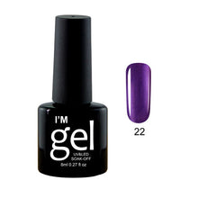 Load image into Gallery viewer, Verntion 8Ml Pure 29 Colors UV Gel Nail Polish High Quality Lucky LED Varnish Primers Top LED Hybrid Semi Permanent Paint Gellak

