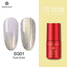 Load image into Gallery viewer, SAVILAND Superfine Platinum Sparkle Gel Varnish Diamond Glitter Lacquer Gel for DIY Gel Paint Design Nail Art
