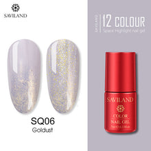 Load image into Gallery viewer, SAVILAND Superfine Platinum Sparkle Gel Varnish Diamond Glitter Lacquer Gel for DIY Gel Paint Design Nail Art
