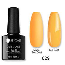 Load image into Gallery viewer, UR SUGAR Matte Top Coat Color UV Gel Nail Polish Red Pink Series Semi Permanent Soak Off UV Gel Varnish DIY Nail Art Gel Paint
