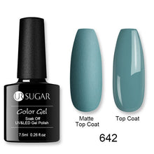 Load image into Gallery viewer, UR SUGAR Matte Top Coat Color UV Gel Nail Polish Red Pink Series Semi Permanent Soak Off UV Gel Varnish DIY Nail Art Gel Paint
