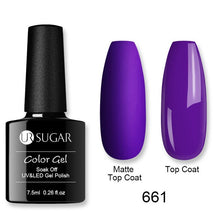Load image into Gallery viewer, UR SUGAR Matte Top Coat Color UV Gel Nail Polish Red Pink Series Semi Permanent Soak Off UV Gel Varnish DIY Nail Art Gel Paint
