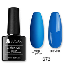 Load image into Gallery viewer, UR SUGAR Matte Top Coat Color UV Gel Nail Polish Red Pink Series Semi Permanent Soak Off UV Gel Varnish DIY Nail Art Gel Paint

