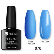 Load image into Gallery viewer, UR SUGAR Matte Top Coat Color UV Gel Nail Polish Red Pink Series Semi Permanent Soak Off UV Gel Varnish DIY Nail Art Gel Paint
