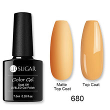 Load image into Gallery viewer, UR SUGAR Matte Top Coat Color UV Gel Nail Polish Red Pink Series Semi Permanent Soak Off UV Gel Varnish DIY Nail Art Gel Paint
