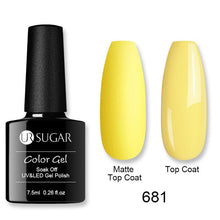 Load image into Gallery viewer, UR SUGAR Matte Top Coat Color UV Gel Nail Polish Red Pink Series Semi Permanent Soak Off UV Gel Varnish DIY Nail Art Gel Paint
