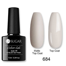Load image into Gallery viewer, UR SUGAR Matte Top Coat Color UV Gel Nail Polish Red Pink Series Semi Permanent Soak Off UV Gel Varnish DIY Nail Art Gel Paint
