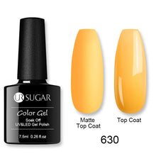 Load image into Gallery viewer, UR SUGAR Matte Top Coat Color UV Gel Nail Polish Red Pink Series Semi Permanent Soak Off UV Gel Varnish DIY Nail Art Gel Paint
