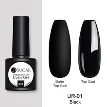 Load image into Gallery viewer, UR SUGAR Matte Top Coat Color UV Gel Nail Polish Red Pink Series Semi Permanent Soak Off UV Gel Varnish DIY Nail Art Gel Paint
