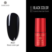 Load image into Gallery viewer, SAVILAND Thermal Sensitive Liquid Auroras Nail Touch Omber Color Changing Nails Paint Gel Nail Art Black Base Gel Nail Polish
