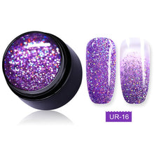 Load image into Gallery viewer, UR SUGAR 5ml Color Gel Polish Glitter Nail Art Soak Off UV LED Gel Varnish UV Color Paint Gel Nail Varnish Gel Manicure
