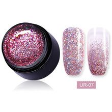 Load image into Gallery viewer, UR SUGAR 5ml Color Gel Polish Glitter Nail Art Soak Off UV LED Gel Varnish UV Color Paint Gel Nail Varnish Gel Manicure

