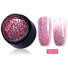 Load image into Gallery viewer, UR SUGAR 5ml Color Gel Polish Glitter Nail Art Soak Off UV LED Gel Varnish UV Color Paint Gel Nail Varnish Gel Manicure
