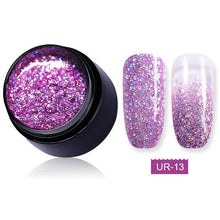 Load image into Gallery viewer, UR SUGAR 5ml Color Gel Polish Glitter Nail Art Soak Off UV LED Gel Varnish UV Color Paint Gel Nail Varnish Gel Manicure
