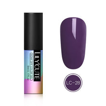 Load image into Gallery viewer, LILYCUTE Thermochromic Liquid Crystal Mood Color Changing Gel Polish Nail Art Changing Gel Paint Black Dark Base UV Lamp Needed
