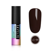 Load image into Gallery viewer, LILYCUTE Thermochromic Liquid Crystal Mood Color Changing Gel Polish Nail Art Changing Gel Paint Black Dark Base UV Lamp Needed

