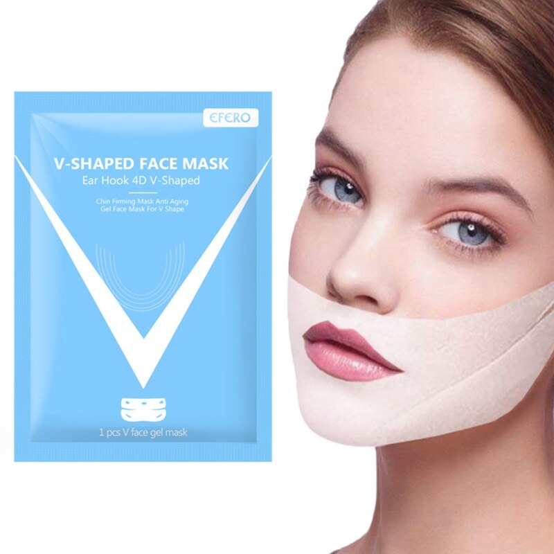 4D Ear Hook V-shaped Face Mask Double Chin V Shaper Face Mask Firming Slimming Gel Lifting Face Mask Face Skin Care