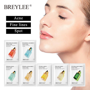 BREYLEE Face Mask Collagen Facial Mask Retinol Acne Treatment Serum Whitening Moisturizer Skin Care Anti Aging Vitamin C