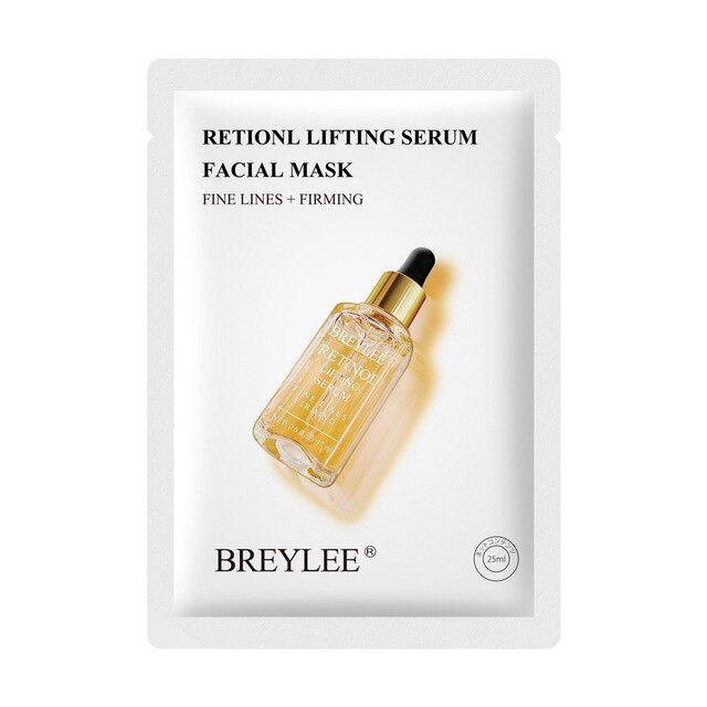 BREYLEE Face Mask Collagen Facial Mask Retinol Acne Treatment Serum Whitening Moisturizer Skin Care Anti Aging Vitamin C