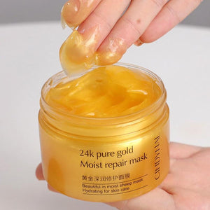 24K Gold Face Mask Cream Lifting Firming Anti Wrinkle Sleeping Facial Mask Shrink Pore Whitening Cream Skin Care