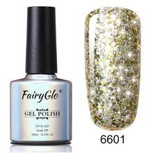 Load image into Gallery viewer, FairyGlo Glitter Gelpolish Stamping Paint Nail Polish 10ML Starry Giltter Vernis a Ongle Nail Art Nagellak Lucky Lacquer Gellak
