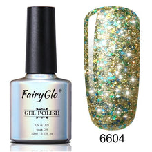 Load image into Gallery viewer, FairyGlo Glitter Gelpolish Stamping Paint Nail Polish 10ML Starry Giltter Vernis a Ongle Nail Art Nagellak Lucky Lacquer Gellak
