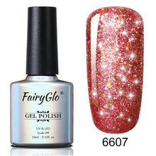 Load image into Gallery viewer, FairyGlo Glitter Gelpolish Stamping Paint Nail Polish 10ML Starry Giltter Vernis a Ongle Nail Art Nagellak Lucky Lacquer Gellak
