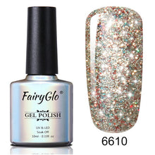 Load image into Gallery viewer, FairyGlo Glitter Gelpolish Stamping Paint Nail Polish 10ML Starry Giltter Vernis a Ongle Nail Art Nagellak Lucky Lacquer Gellak
