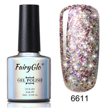 Load image into Gallery viewer, FairyGlo Glitter Gelpolish Stamping Paint Nail Polish 10ML Starry Giltter Vernis a Ongle Nail Art Nagellak Lucky Lacquer Gellak
